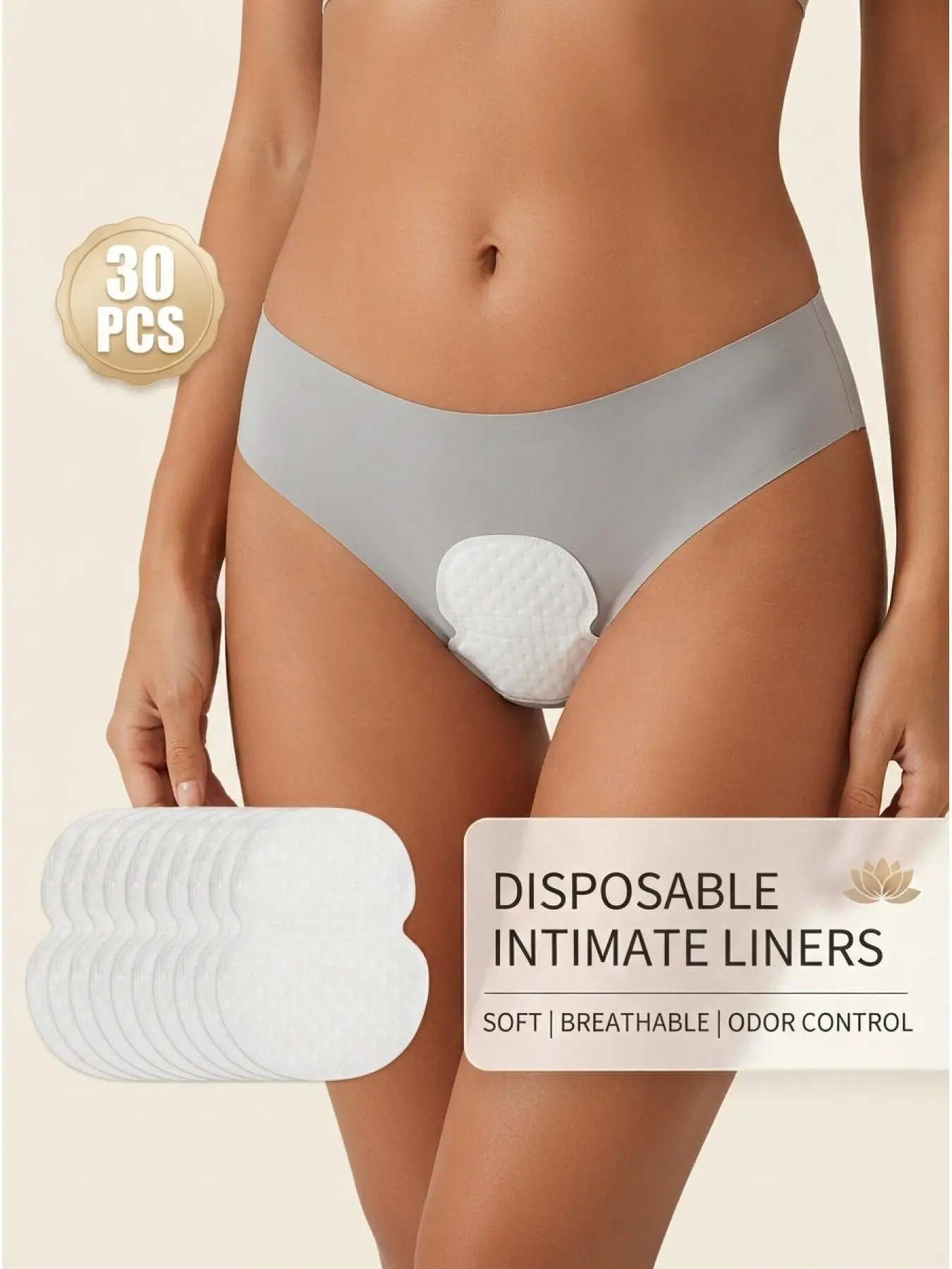 30 pieces of women's disposable adhesive undergarment moisture-absorbing and sweat-wicking pads, private hygiene pads, anti-barebacking, anti-embarrassment, underarm moisture-absorbing pads, multi-functional body padding, Accessories