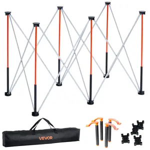 VEVOR Portable Folding Workstand, 4.16x 2.18 ft Collapsible Workbench, 2500 lbs Weight Capacity, No Assembly Foldable Work Stand with Storage Bag, Table Top NOT Included, for Garage Workshop Outdoor