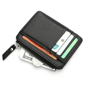 Men Mini Zipper Credit Card Wallet Thin ID Coin Pocket Compact Daily Purse