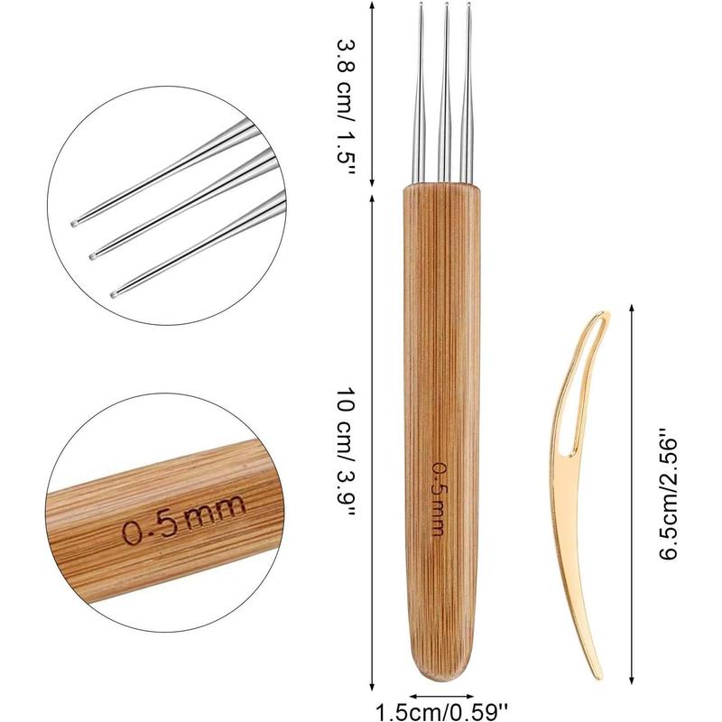 Dreadlock Crochet Hook Tool,Braid Hair Dreadlocks , Interlocking Tool for Locs,Weaving Crochet for Braid Craft Knitting  (0.5mm)