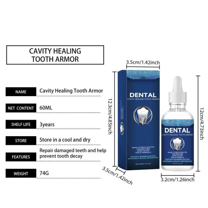Tooth Armor Liquid, An-ti Cavity Healing and Enamel Protector, Teeth Whitening Solution Daily Oral Care Tooth Armor Daily Oral Care for Sensitive Teeth & Anti-Cavity Support with Nano Hydroxyapatite & Theobromine Gentle Mild