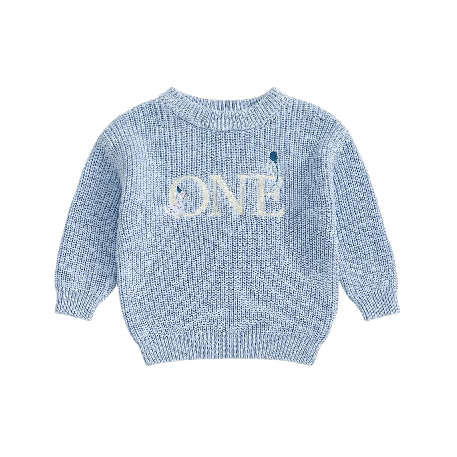 Canrulo Baby Boy Girl 1st Birthday Outfit Knitted Jumper Sweater Long Sleeve Knitwear Pullover Casual Top One Year Clothes Baby Grows Autumn Winter