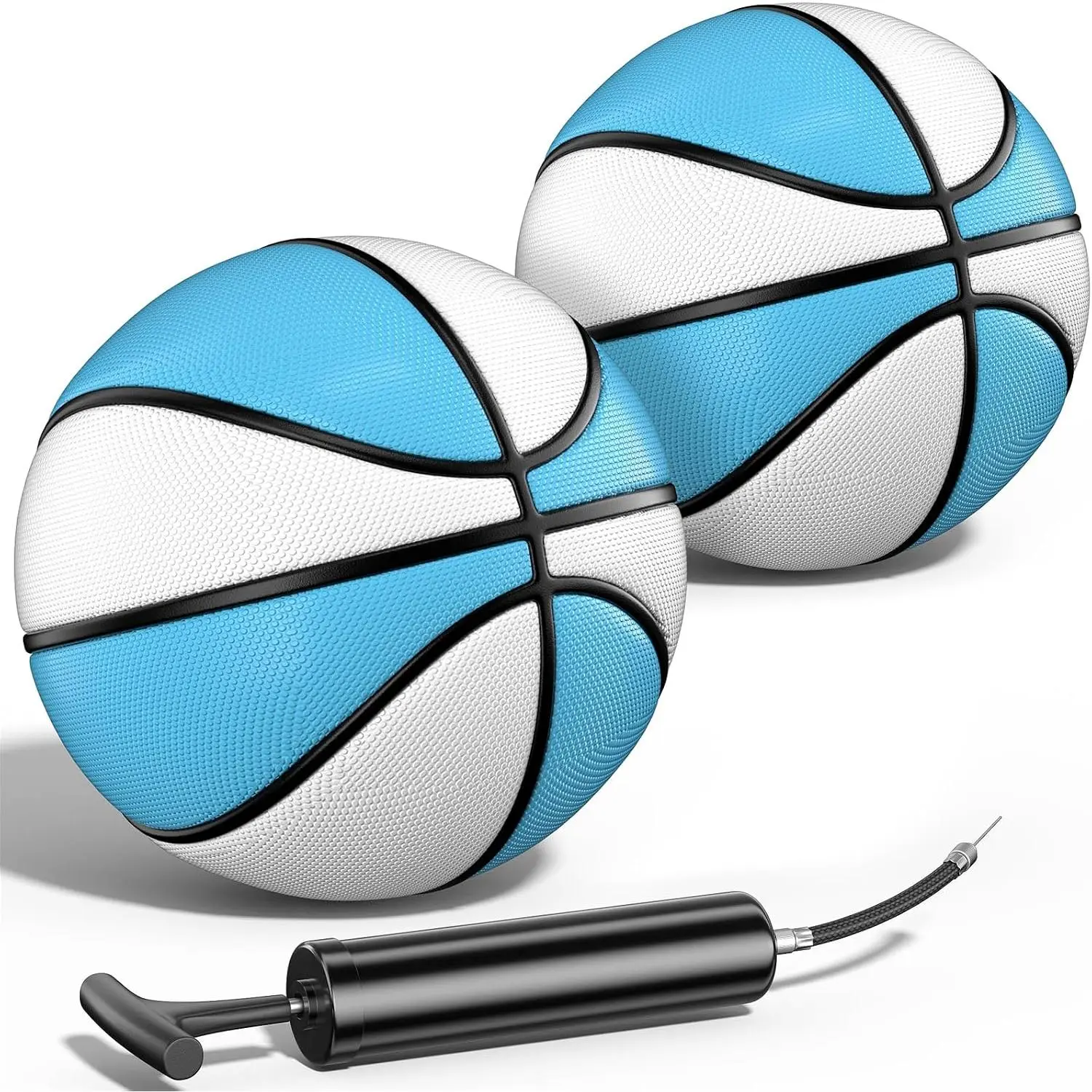 Size 3 Pool Basketball 2-Pack – Lightweight Floating Basketball for Pool Games, Durable Anti-Slip Design, Perfect for Kids & Beginner Training, Includes Pump & Needle