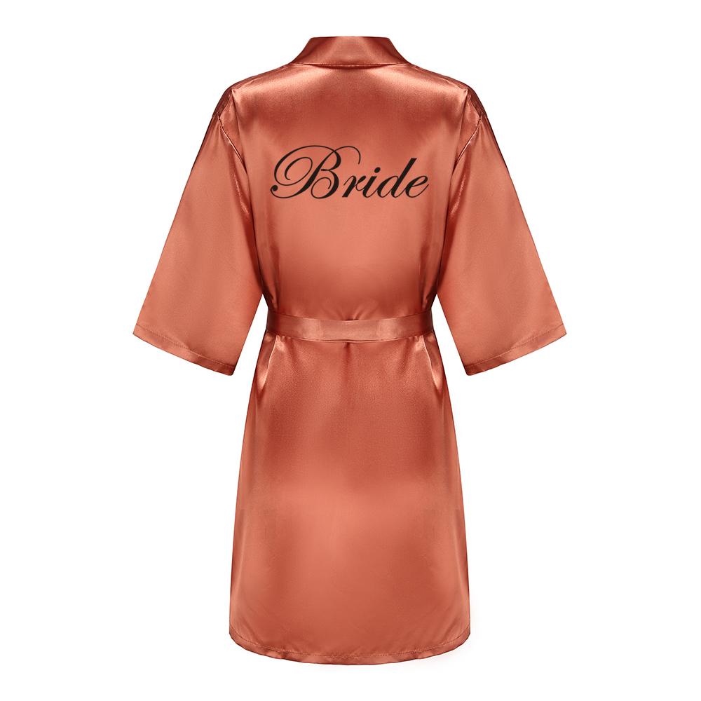 Satin Silk Robes Plus Size Wedding Bathrobe Bride Bridesmaid Mother Maid of Honor Gown Women Clothing Sleepwear Caramel