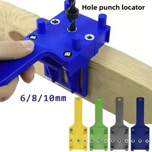 Handheld Wood Dowel Jig, Adjustable Straight Hole Drilling Guide for Woodworking & Furniture Assembly
