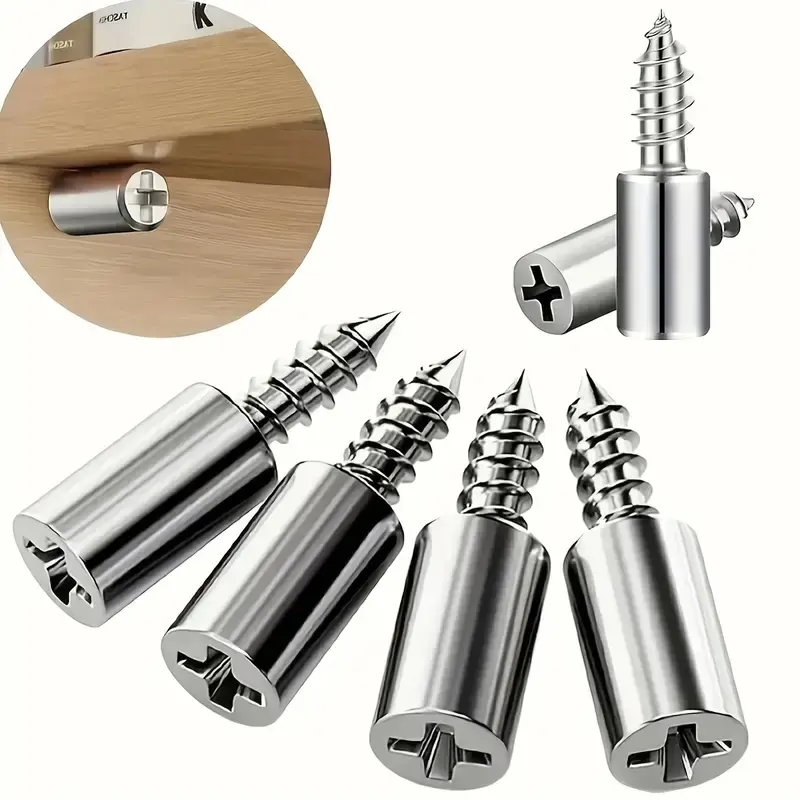 40 Set Metal Pressed Board Brackets with Anti-Slip Sleeves and Self-Tapping Screws, DIY Furniture and Home Storage Solution Hardware