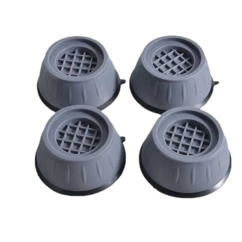 4 pieces of shock-absorbing, noise-reducing and anti-slip pads for washing machines. Shock-absorbing foot pads, anti-slip and noise-reducing. Quiet and stable for household appliances. Battery-free.