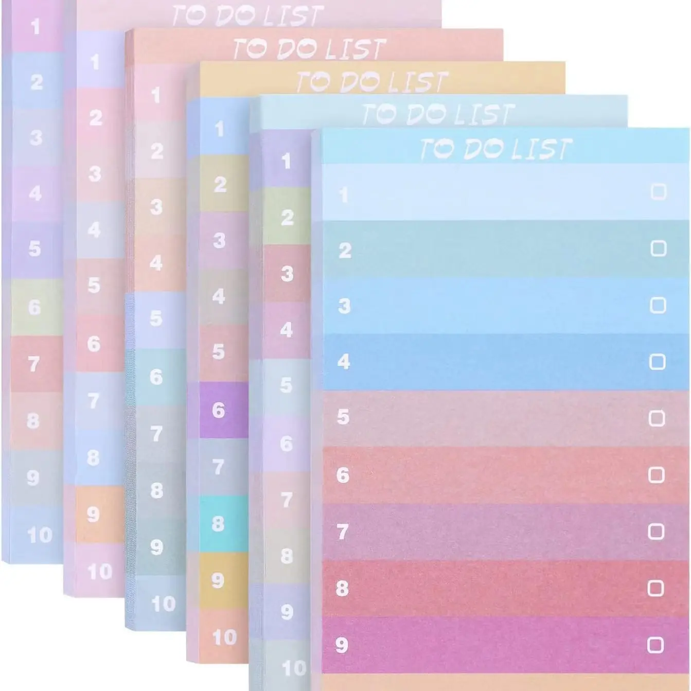 Rainbow Gradient Sticky Note Pads, Colorful Fluorescent Self Adhesive Memo Tabs, Aesthetic Planner Notebook for Shopping Lists Daily Reminders,keychain,wristlet,,Personalized,Boyfriend,gym,plush,bunny,Christmas,Tree,Drip,Oil,Set,H,fidget,spinner,,fash,dog