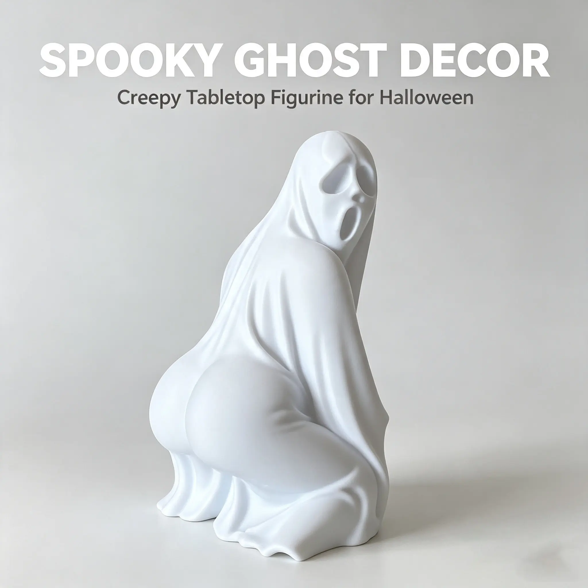 Funny Booty Ghost Statue, Spooky Screaming Ghost Figurine, Viral Halloween Home Decor, Novelty Desk Ornament, Funny Gift#Must‑Have Halloween Decor