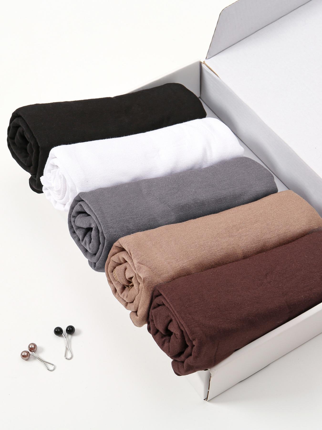 Women's Solid Color Khimars, Soft Comfortable Hijabs, Fashionable Modest Hijab for Daily Wear, Holiday Gift for Women