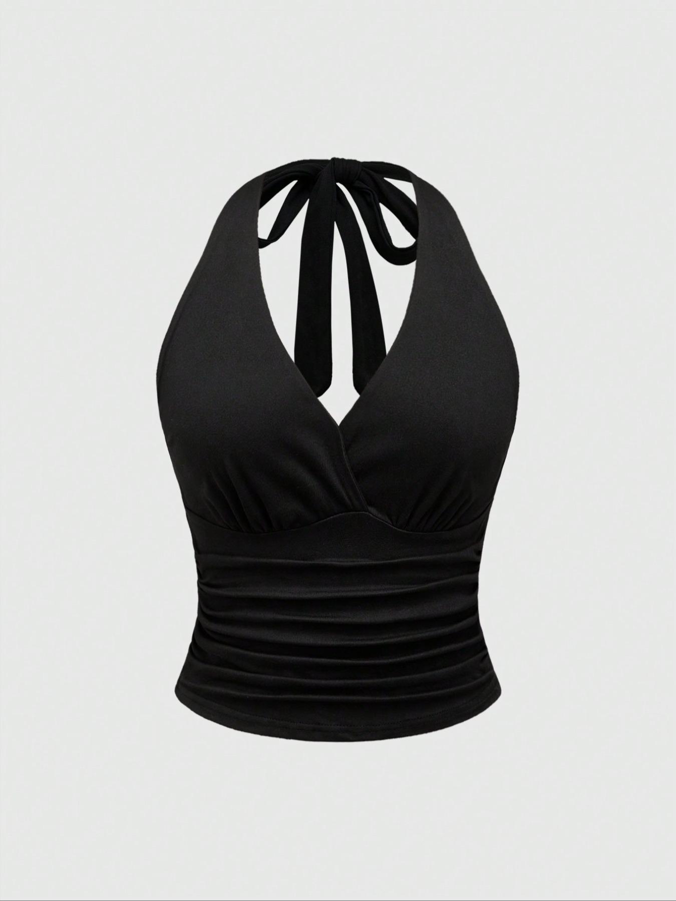 Women's Leopard Print Fitted Tie Back Feature Tank Top, Casual Sleeveless Top for Summer, Ladies Clothes for Daily Wear