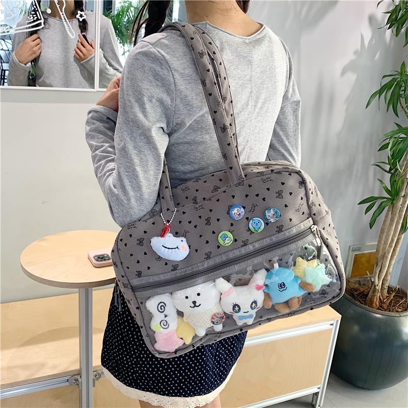 New Harajuku  Daily Commuting One-shoulder Crossbody Bag Comic Exhibition Hand Tote Bag Girl Cute Sweet Kawaii Ulzzang Ita Bag