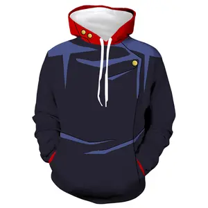 Japanese anime Jujutsu Kaisen cosplay 3D printed anime men's hooded sports sweatshirt Menswear Tops