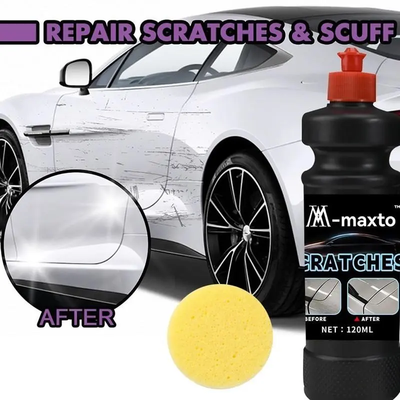 120ml Car Scratch Removal Wax, Auto Paint Surface Scratch Repair Polishing Paste, Remove Fine Marks Water Stains Oxidation Renew Gloss Car Care Cream, Car Scratch Remover