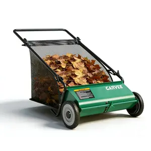 21-In Push Lawn Sweeper with 4-Brush System, 3.5 Cu. Ft. Hopper and Adjustable Height Control