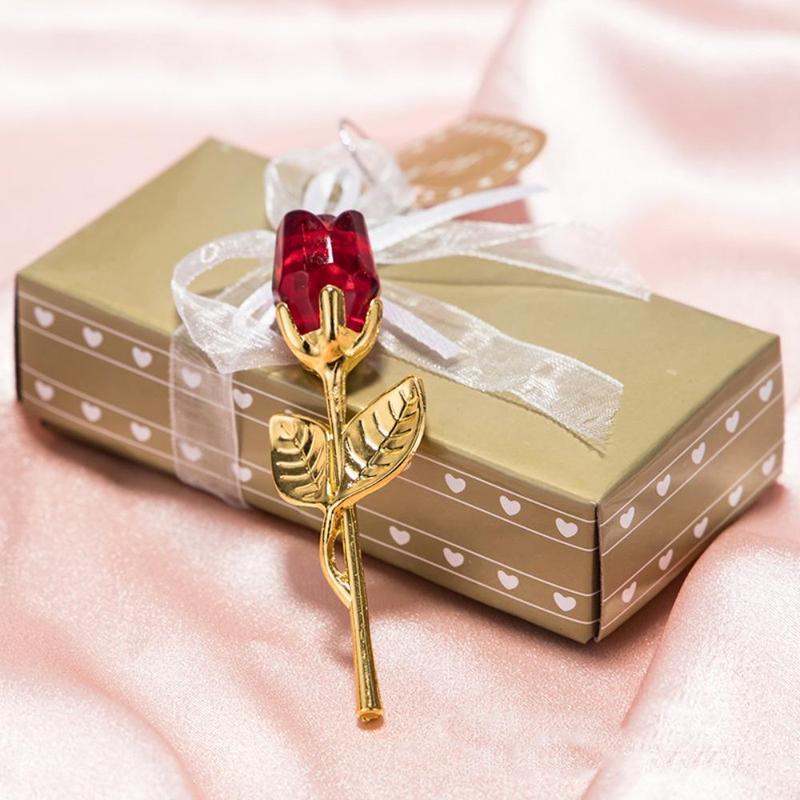 Metal Rod Acryl Rose Gift Box Set, 3pcs/set Artificial Rose Flower Gift Set, Rose Design Party Favors, Wedding Engagement Gift for Women & Men, Beautiful Gift Box