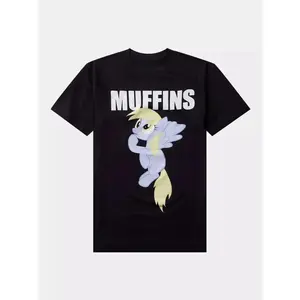 My Little Pony Muffins T-Shirt, Short Sleeve Crew Neck T-Shirt, Fitted, Pull On, Casual, Unisex Cotton T-Shirt