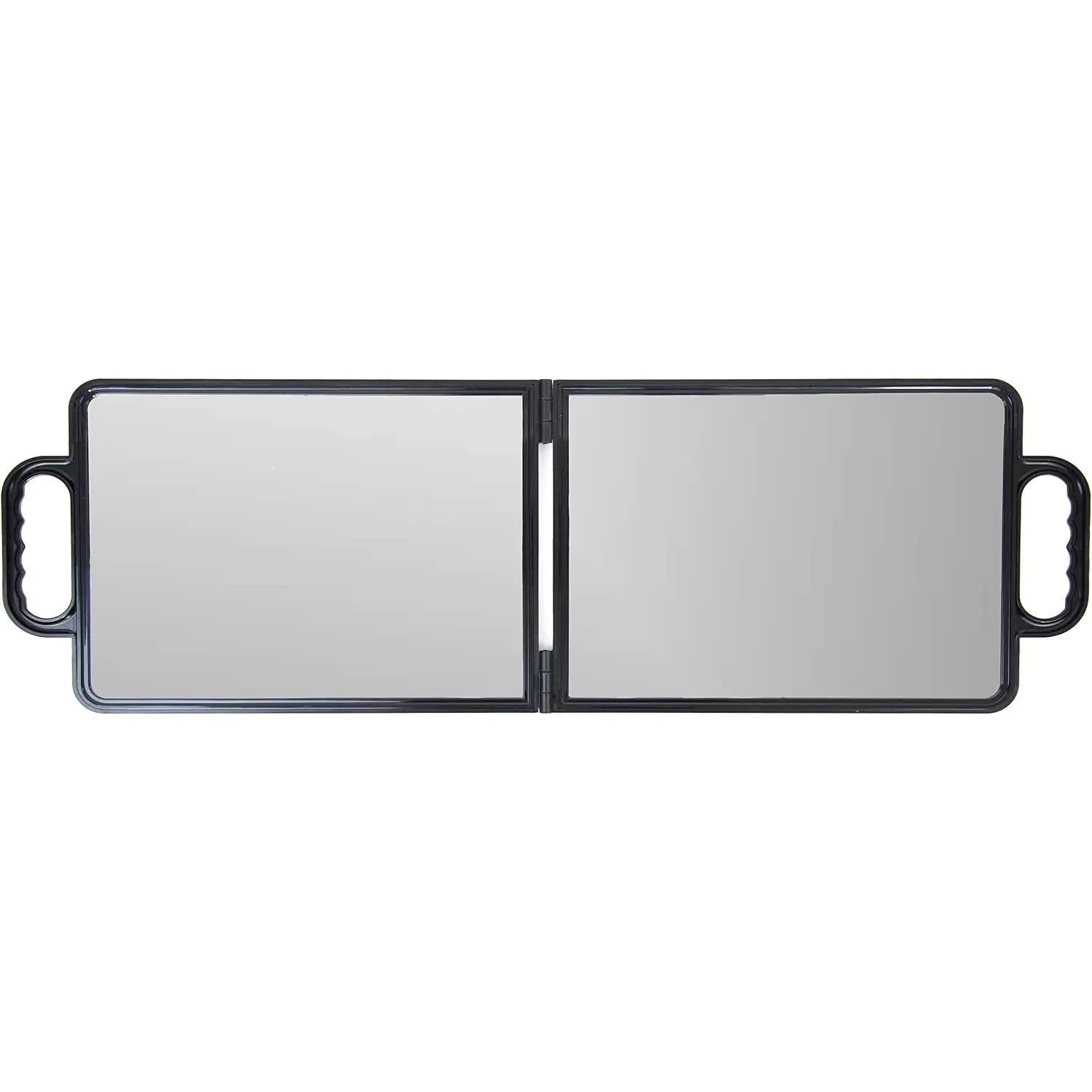 Large Folding Rectangular Mirror with Double Handles, Modern Mirror Frame, 11.5x8.75" Size for Barber Use, Hair Styling Home Decor & Home Supplies, Glass & Plastic