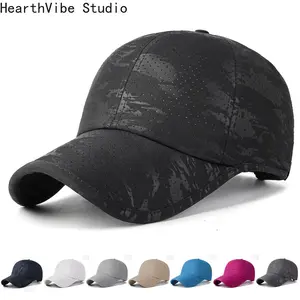 Men's Perforated Baseball Cap with Piped Trim, a Lightweight, Quick-Drying Hat for Outdoor Sports, Sports Outdoor Hats, Lightweight Baseball Cap