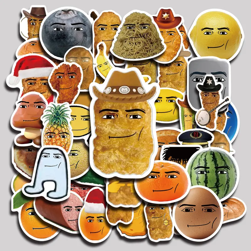 58PCS Roblox Face Winning Smile Chicken Nugget Meme Aesthetic Vinyl Stickers Pack for Laptop Water Bottle Phone Case Skateboard Journal Scrapbook DIY Decoration