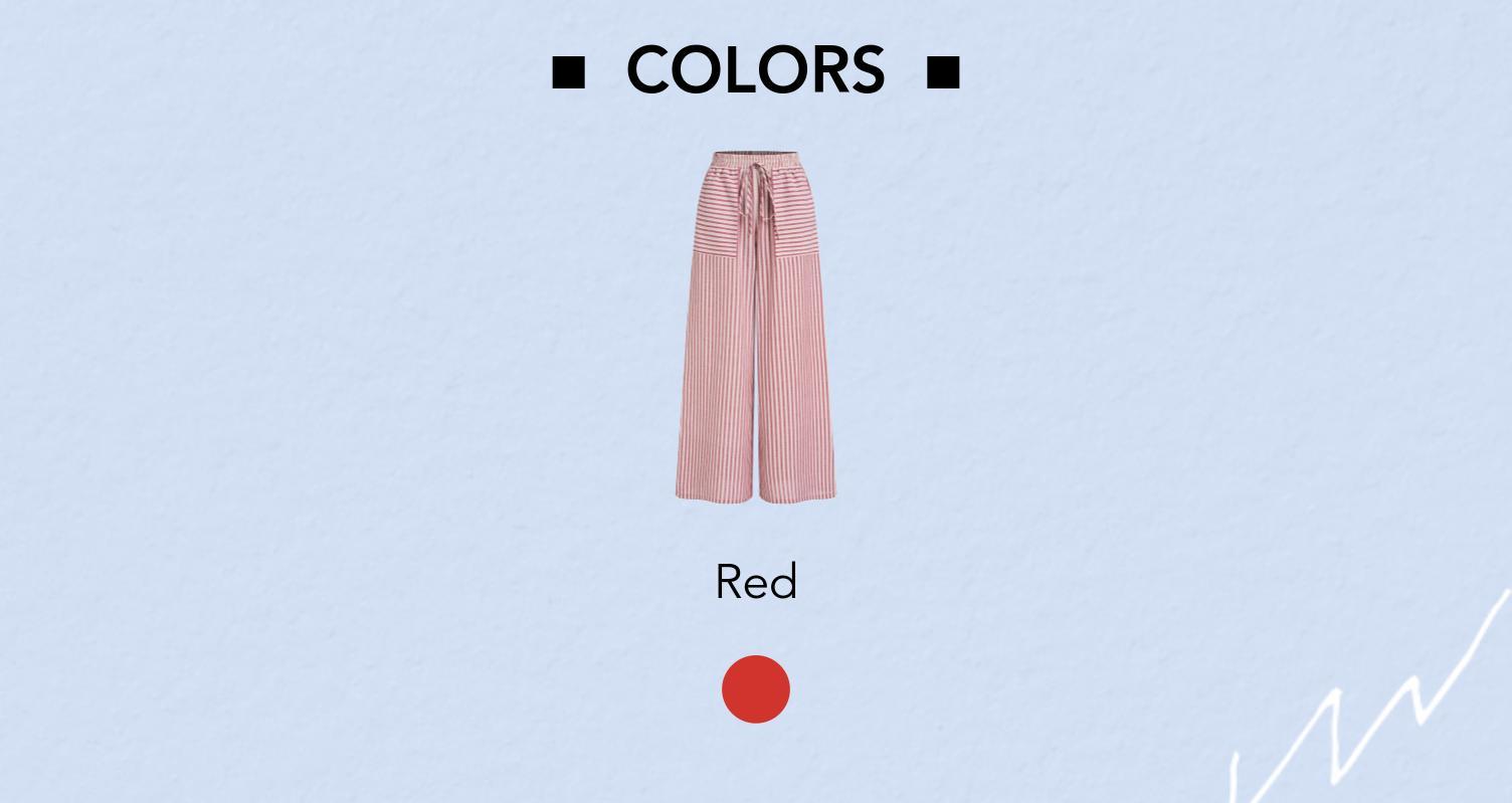 Cider [size 2-26] Woven Mid Rise Stripe Knotted Pocket Trousers