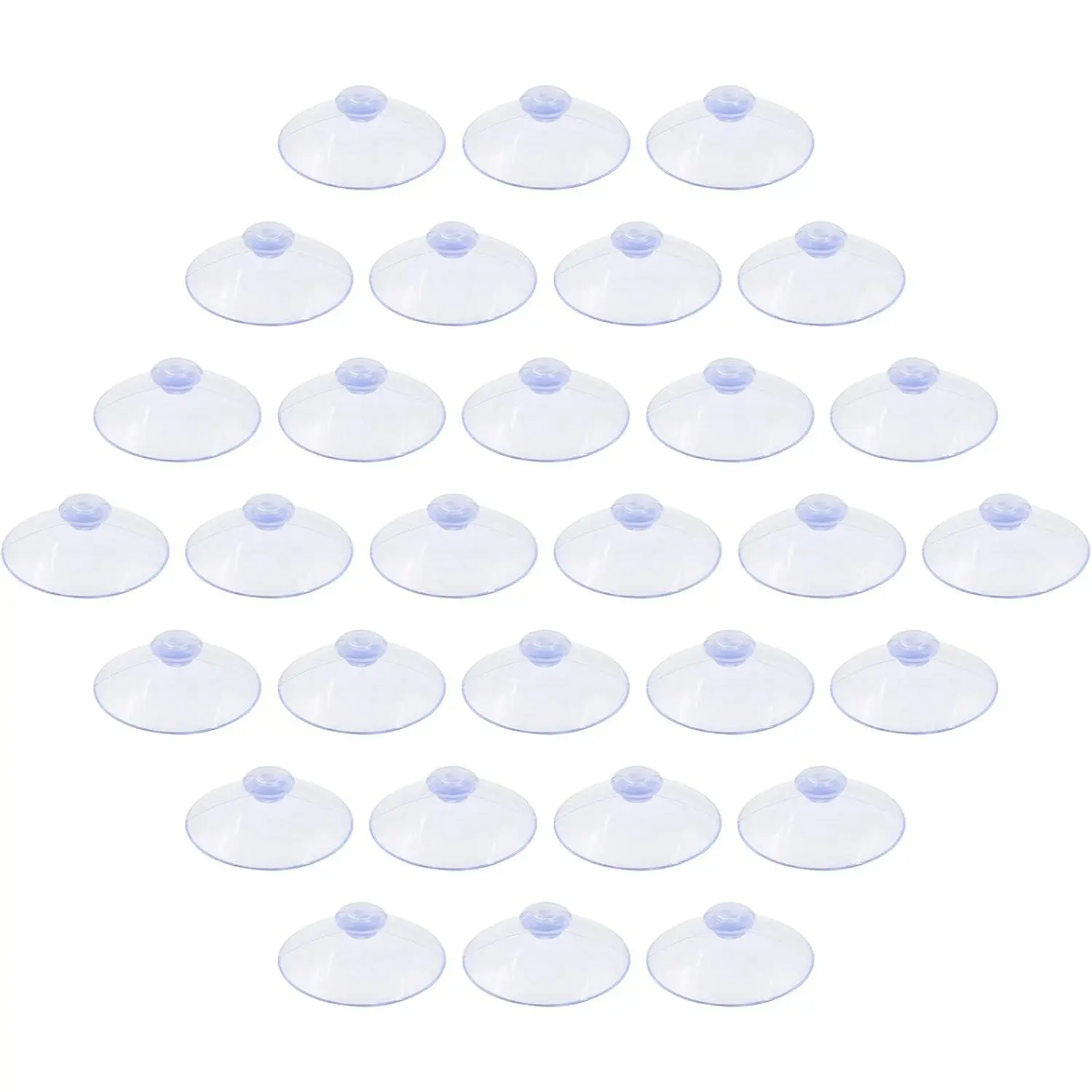 10-Pack 20mm PVC Suction Cups, Easy-Install Strong Suction Accessories for Smooth Glass, Table Furniture