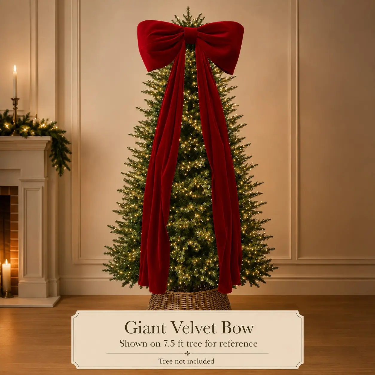 Giant Velvet Christmas Bow, 180cm Extra Large Velvet Bow, Holiday Tree Topper, Mantel, Door, Window, Party Wedding Decor, Festive Decoration