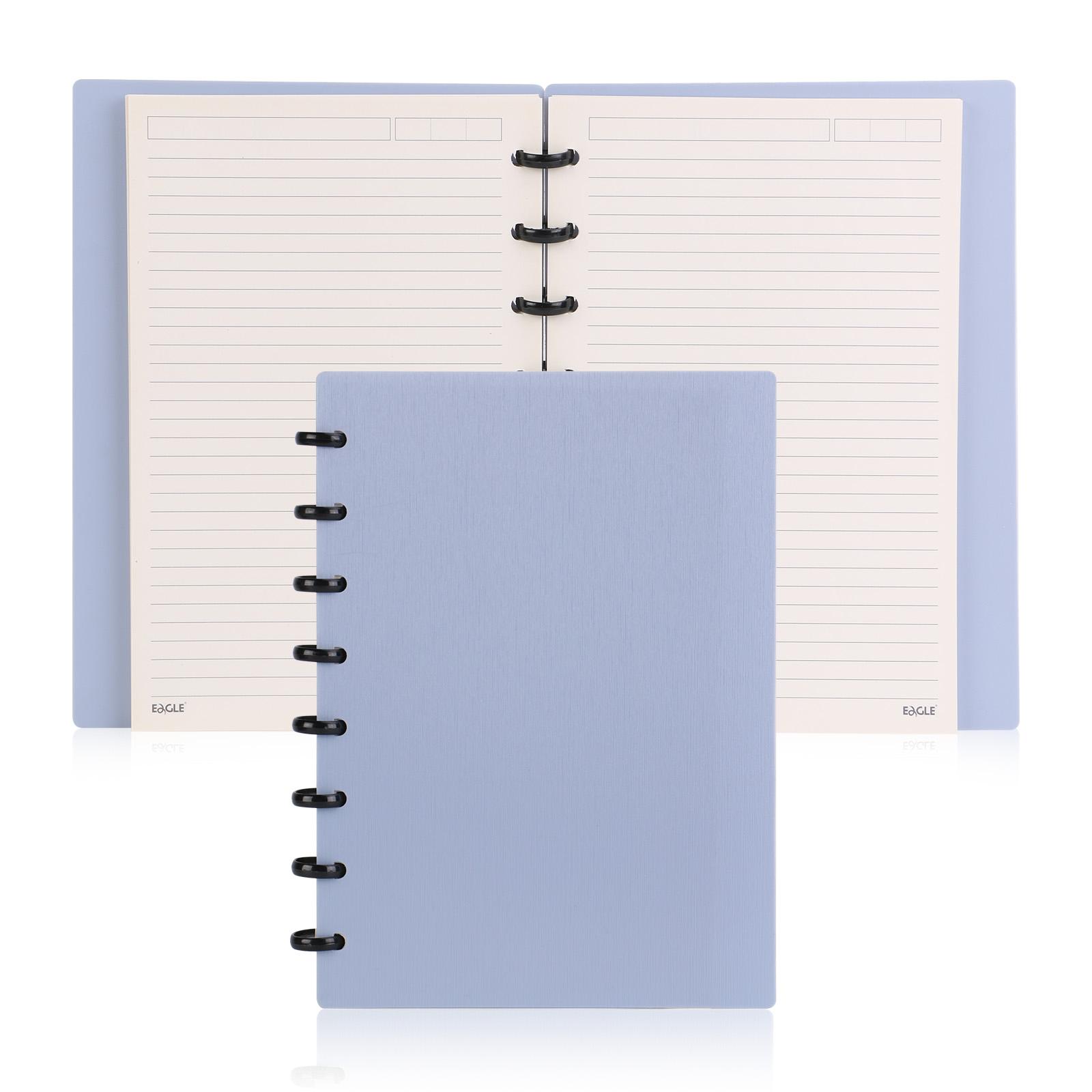 Discbound Notebook, Refillable Notebook, Durable Poly Material Cover, 60 Sheets Lined Pages, A5 Sizes - for Notes and Plans | Ideal Notebook for Students and Office Workers