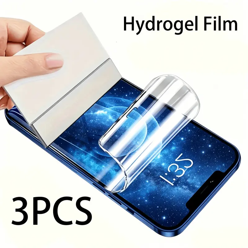3PCS hydrogel film suitable for iPhone 17/11/12/13/14/15/Max Pro Plus, high-definition hydrogel screen protector