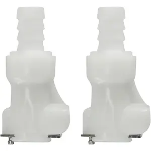 2PCS 1/4" 3/8" 5/16" Plastic Tube In-Line Hose Barb Quick Release Coupling Disconnect Insert Coupler Shut-Off Valved Connector Female Connect Fittings (2x Female Connector)