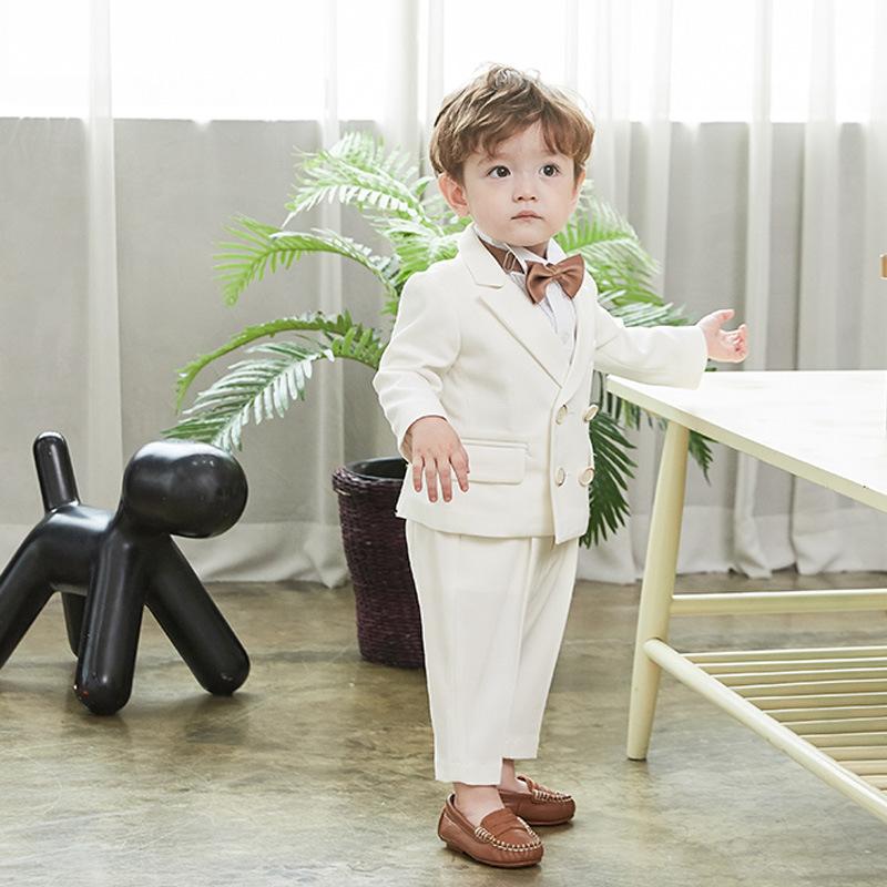 Children's Suit, White Boy Casual Handsome Little Comfortable Birthday Suit