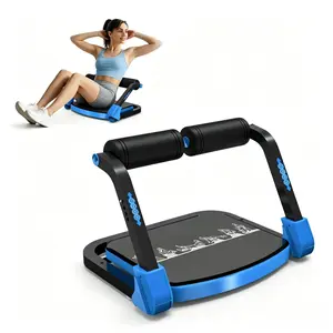 Ab Machine for Home Gym Adjustable Ab Trainer with 3 Resistance Levels Sit Up Exercise Equipment for Core Workout Automatic Rebound Ab Crunch Machine
