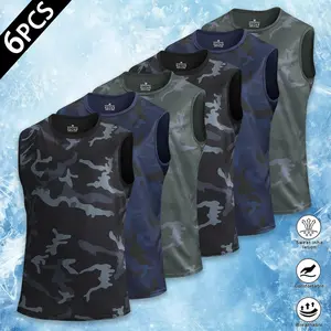 Men's Tank Tops, 3-5 Pack Camo Sleeveless Muscle Tee, Quick-Dry Breathable Activewear for Gym Workouts, Fitness Apparel