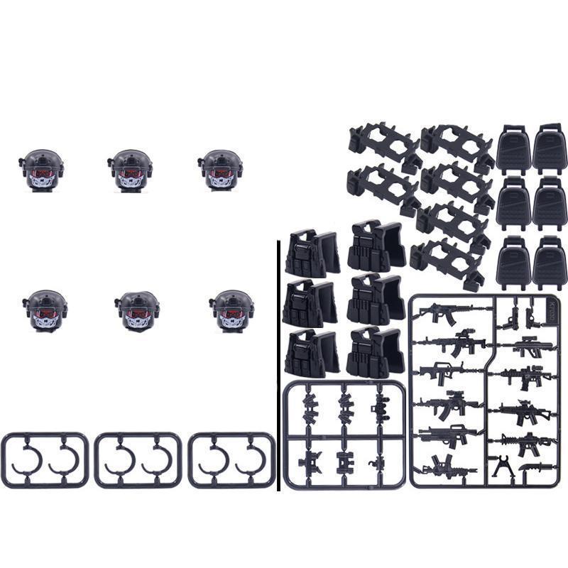 Military Army Building Blocks Ghost Modern City Special Forces Dolls Special Police Weapons and Equipment Boys Assembled popular