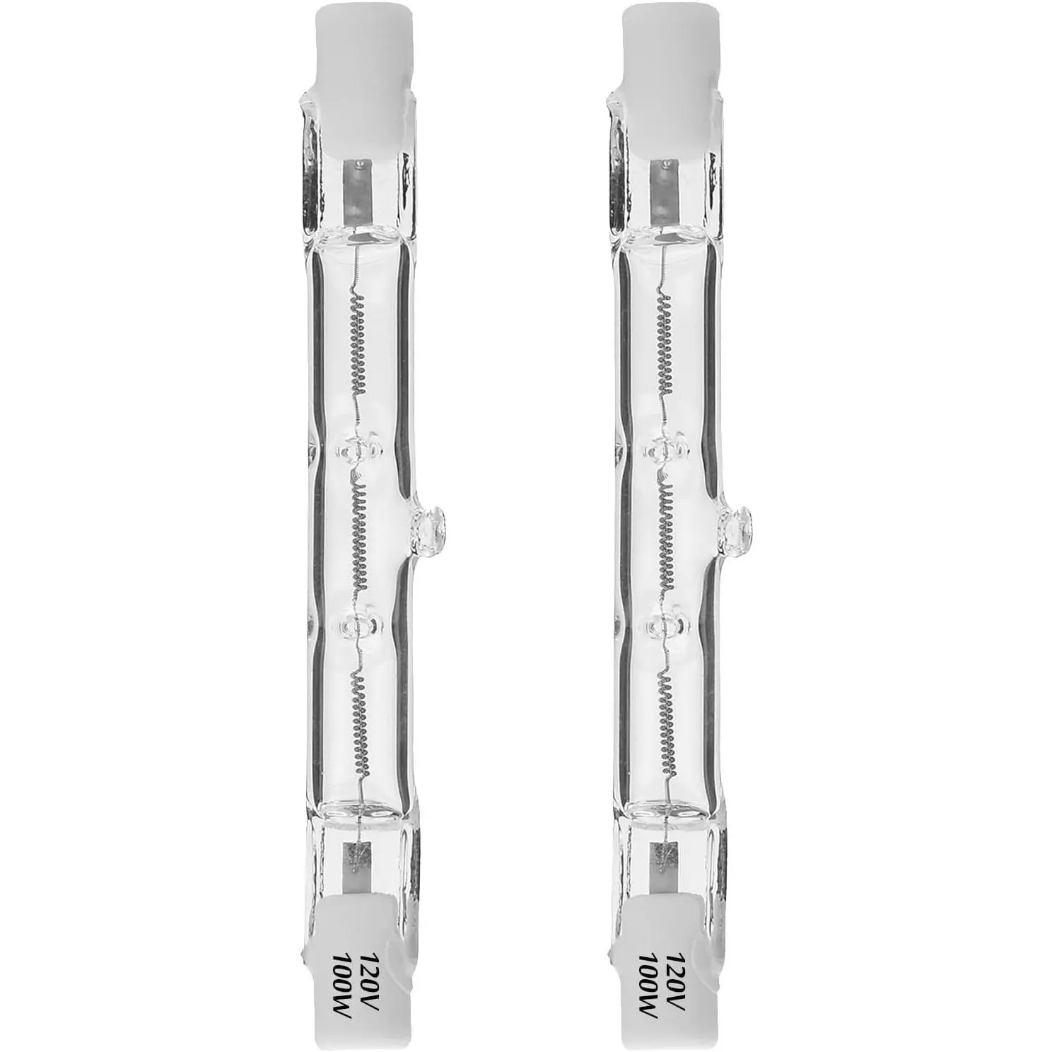 R7S Halogen Bulbs, T3 78mm 120V 100W 2700K Warm White Dimmable Double Ended Bulbs for Work, Ceiling Lights, Landscape Lights, Floor Lamps(2 Pack)