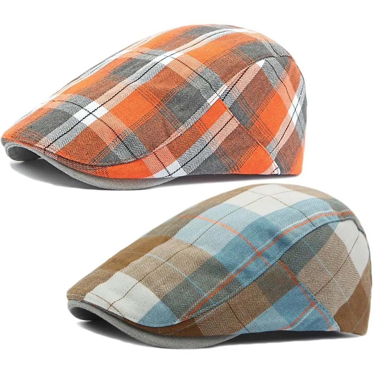 2 Men's Top Hats/Newsboy Caps/Plaid Hats/Ivory Gatsby Hats/Taxi Driver Hats/Golf Caps/Berets |   Breathable, adjustable