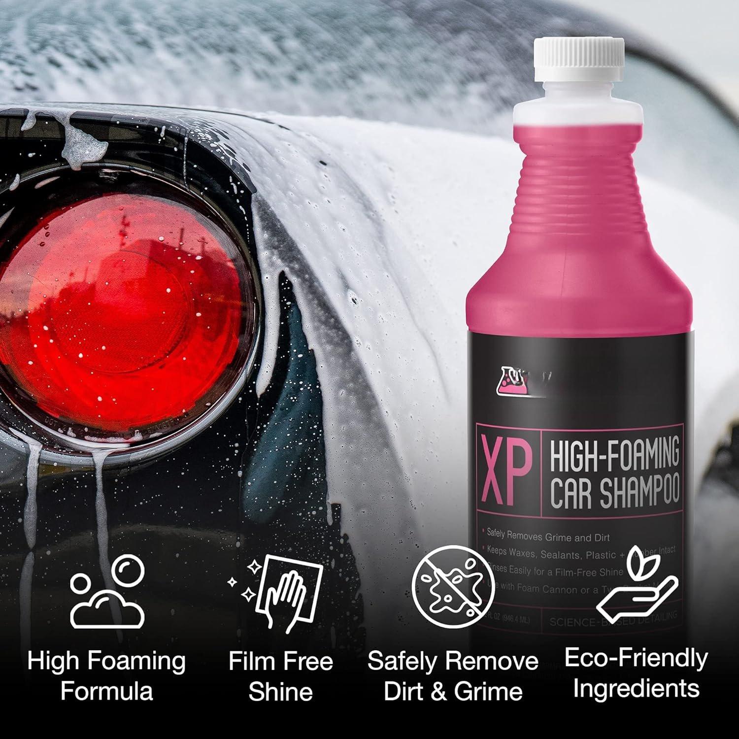 Suds Lab XP High Foaming Exterior  Wash Shampoo, Effectively Removes Dirt and Grime, Use with  Cannon or Bucket Wash, 32 oz