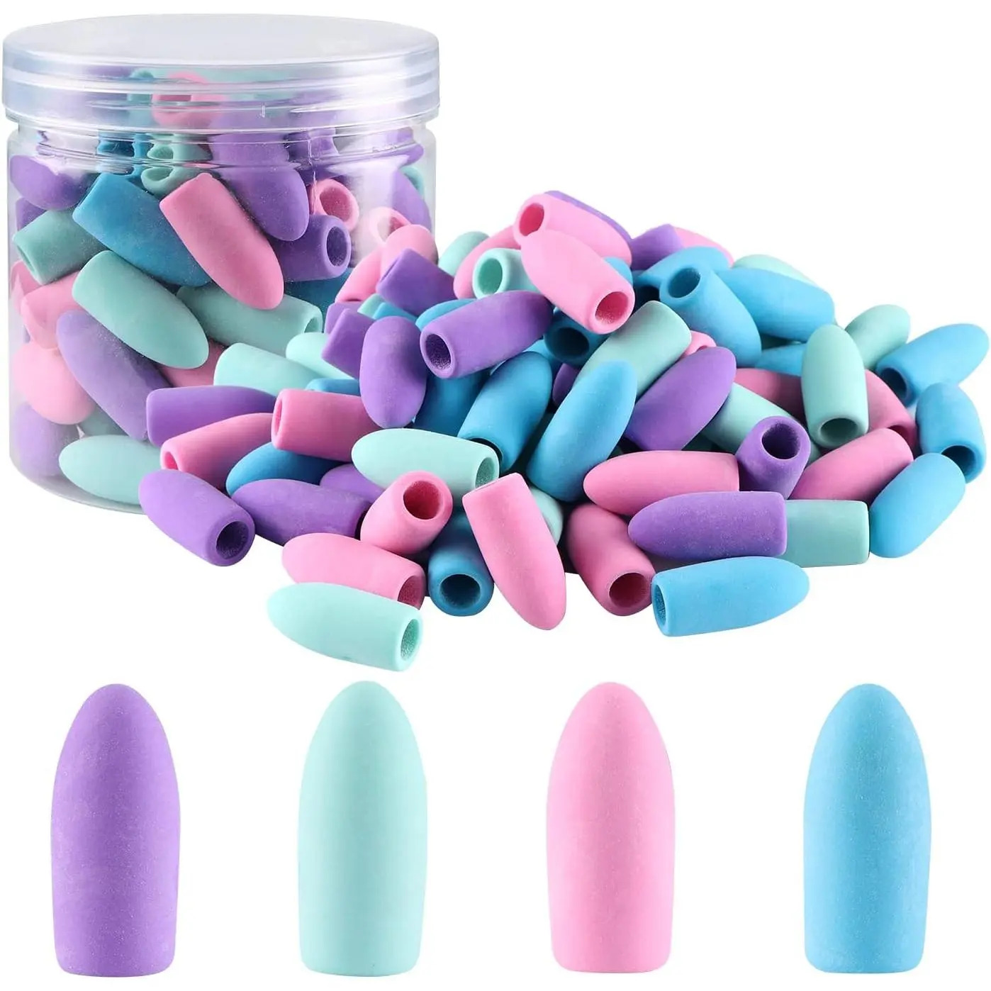Pencil Erasers, Pencil Eraser Toppers, Cap Erasers, Pencil Top Erasers for , Pencil Top Erasers Bulk (80Pcs/Box)