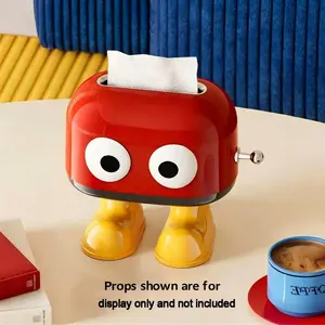 Cute Healing Series Tissue Box, Big- Footed Tissue Box, High Aesthetic Paper Holder, Creative Hook Spring Adjustable, Home Living Room Desktop