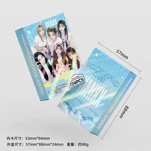 124PCS Korean Girls Group NMIXX Photo Cards Set - Korean Idol LILY HAEWON Collectible LOMO Card With Stickers