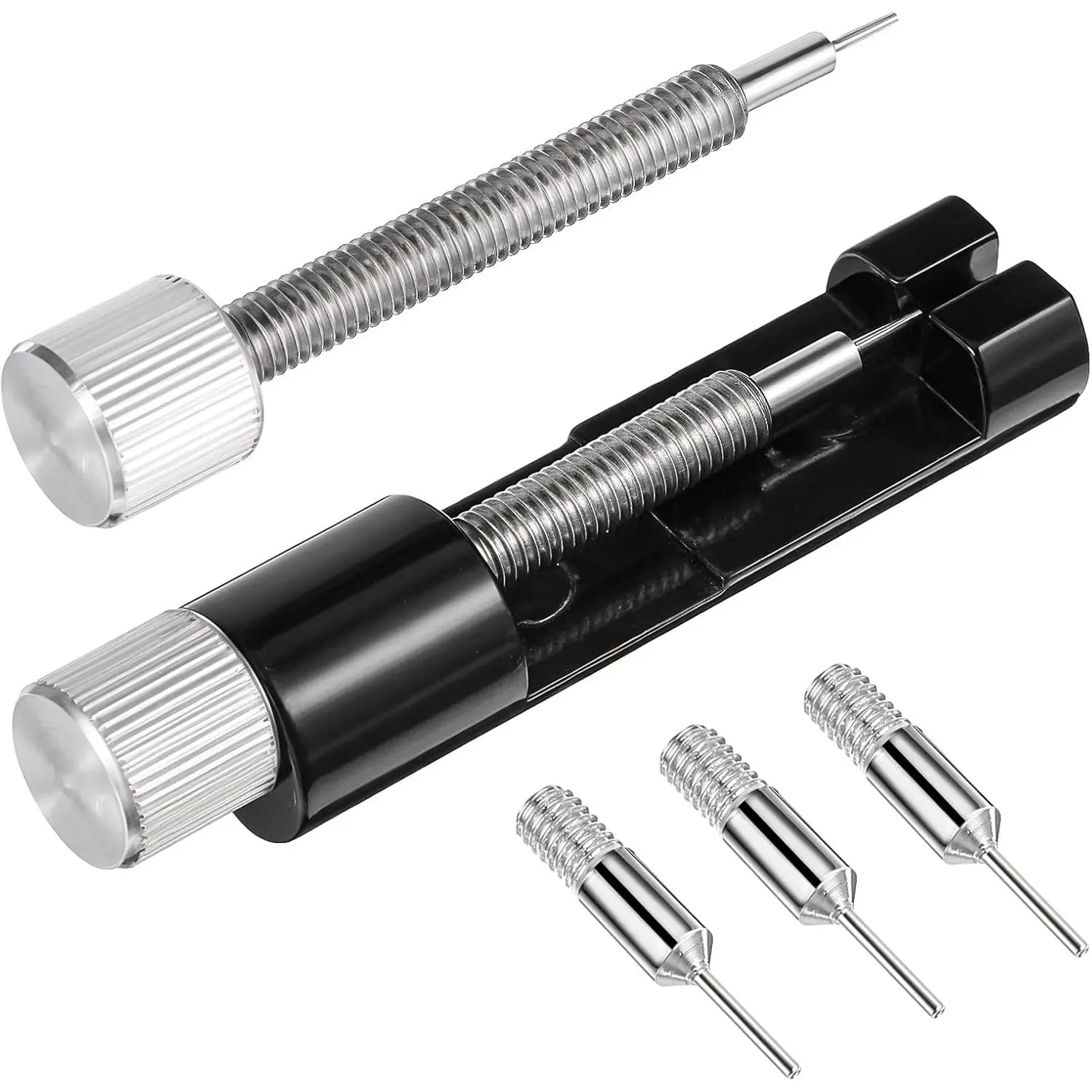 Link Remover Tool for Watches Adjust and Remove Bracelets Tools with Extra   Alloy Spring Bar Remover for Watches Repair Adjustment Black 2.165 × 0.551 Inches