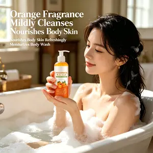 AMZ Nourishing Body Wash, Orange Fragrance, Mild Cleansing, Refreshing Moisturizing Skin Care Gel