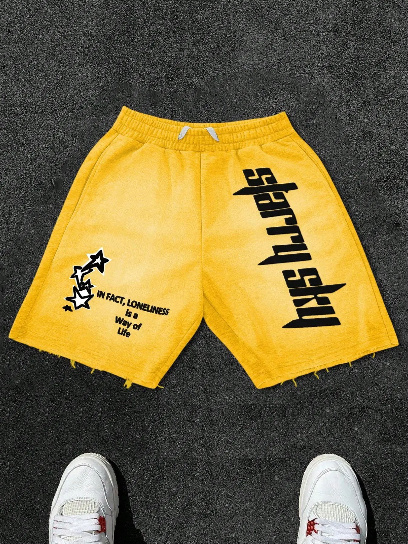 22 Colors Starry Print Sporty Shorts, Fitness Workout Shorts, Y2K Street Style Drawstring Waist, Unisex Hip-Hop Loose Fit, Summer Daily Wear, Home, Gym, Outdoors