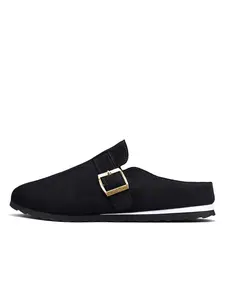 Vintage Suede Birken Slides, Light Breathable Design, Summer Daily Commute Footwear