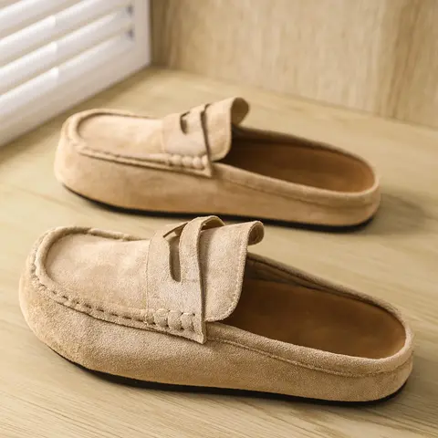Unisex Fashionable Mule Shoes, Comfortable Breathable Textile-Upper Slip-On Sandals for Casual All-Season Wear Shoes Mules