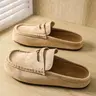 Unisex Fashionable Mule Shoes, Comfortable Breathable Textile-Upper Slip-On Sandals for Casual All-Season Wear Shoes Mules