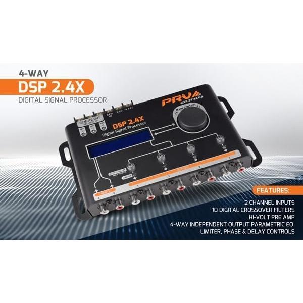 DSP 2.4X Digital Crossover and Equalizer 4  Full Digital Signal  Processor DSP with Sequencer Remote Relay