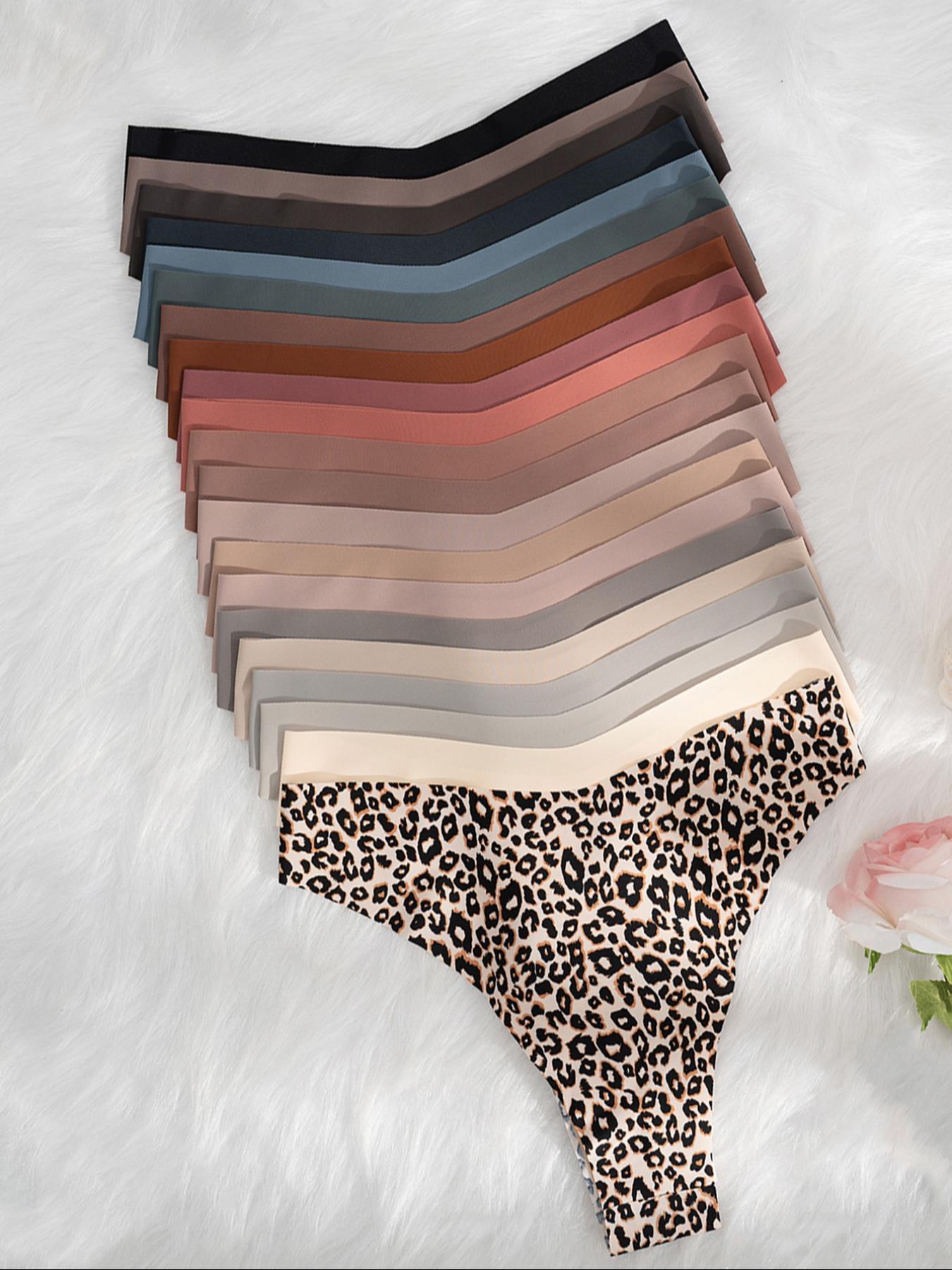 Women's 21pcs Solid Color Thong, Soft Comfy Breathable Fabric Panty for Daily Wear, Multipack Women's Underwear for All Seasons, Summer Outfits 2024, Everyday