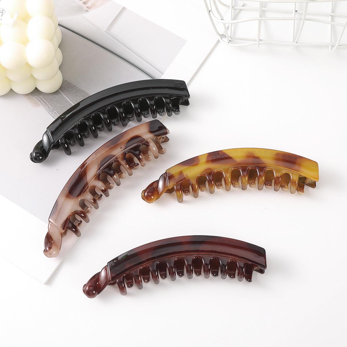 AWAYTR 4Pcs/Set Elegant Large Banana Hair Clips for Women Fashionable Banana Clip for All Hair Types Vintage Hair Clips Ponytail Clip AWAYTR 4Pcs/Set Elegant Large Banana Hair Clips for Women Fashionable Banana Clip for All Hair Types Vintage Hair Clips Ponytail Clip