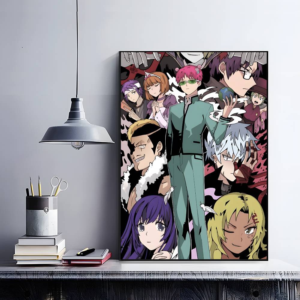Anime The Disastrous Life Of Saiki K Poster HD art sticky wall waterproof home living room bedroom bar aesthetic decoration